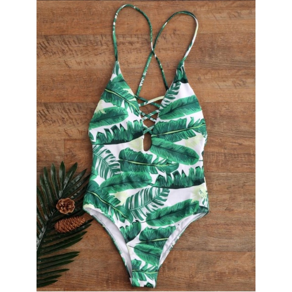 Tropical Print One-Piece